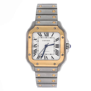 Cartier Santos de Cartier Automatic Watch Stainless Steel and Yellow Gold 35