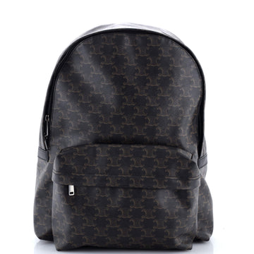 Celine Front Pocket Backpack Triomphe Coated Canvas Medium