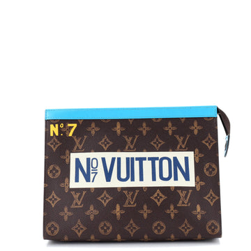 Louis Vuitton Pochette Voyage No.7 Trunk L'Oeil Vintage Monogram Canvas MM