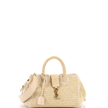 Saint Laurent Monogram Cabas Downtown Raffia and Leather Baby