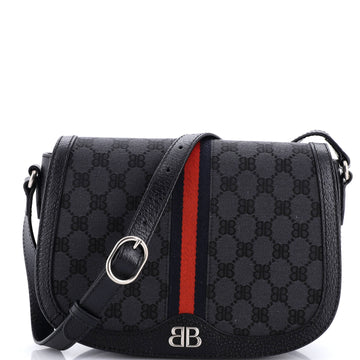 Gucci x Balenciaga The Hacker Project Flap Messenger Bag BB Canvas Medium