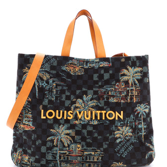 Louis Vuitton Shopping Tote Limited Edition Damier Palm Tree Jaquard Canvas MM
