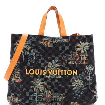 Louis Vuitton Shopping Tote Limited Edition Damier Palm Tree Jaquard Canvas MM