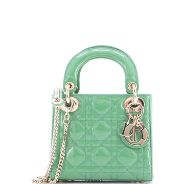 Christian Dior Lady Dior Chain Bag Cannage Quilt Patent Mini