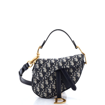 Christian Dior Saddle Handbag Oblique Canvas Mini