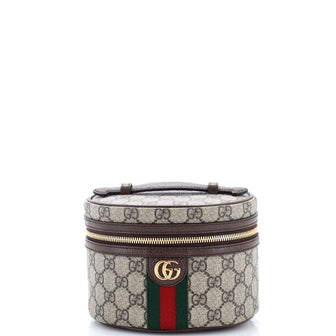 Gucci Ophidia Top Handle Cosmetic Case GG Coated Canvas Mini