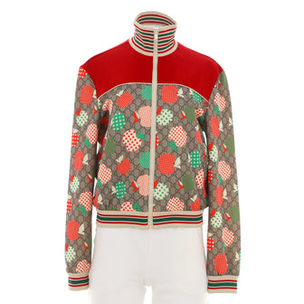 Gucci Women's Les Pommes Zip Track Jacket Polyester and Cotton Blend