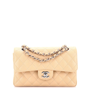 Chanel Classic Double Flap Bag Quilted Caviar Small