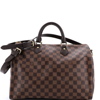 Louis Vuitton Speedy Bandouliere Bag Damier 35