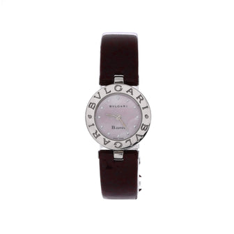 Bvlgari B.Zero1 Quartz Watch Stainless Steel and Patent with Mother of Pearl 22