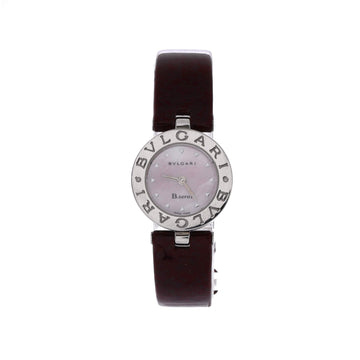 Bvlgari B.Zero1 Quartz Watch Stainless Steel and Patent with Mother of Pearl 22