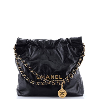 Chanel 22 Chain Hobo Quilted Calfskin Small