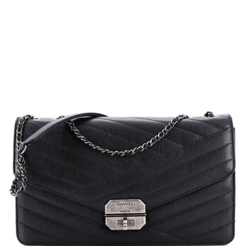 Chanel Gabrielle Flap Bag Chevron Goatskin Large