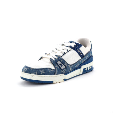 Louis Vuitton Men's LV Trainer Sneakers Monogram Empreinte Leather and Monogram Denim