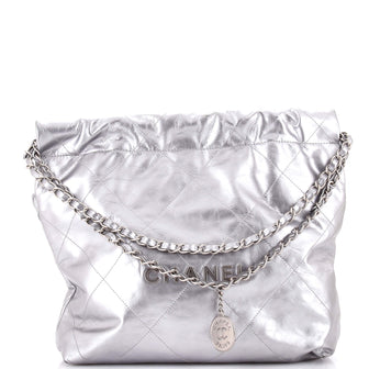 Chanel 22 Chain Hobo Quilted Calfskin Small