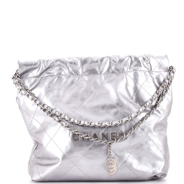 Chanel 22 Chain Hobo Quilted Calfskin Small