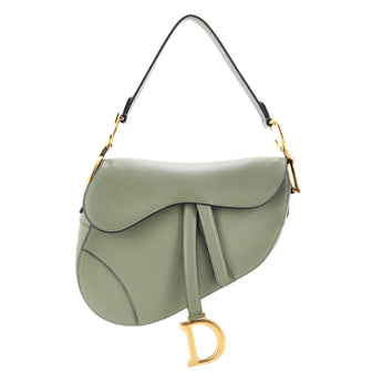 Christian Dior Saddle Handbag Leather Medium