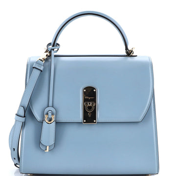 Salvatore Ferragamo Boxyz Top Handle Bag Leather Large