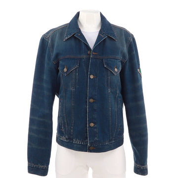 Gucci Button Up Jacket Embroidered Denim