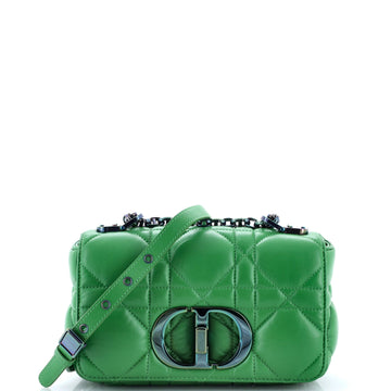 Christian Dior Caro Bag Macrocannage Quilt Calfskin Small