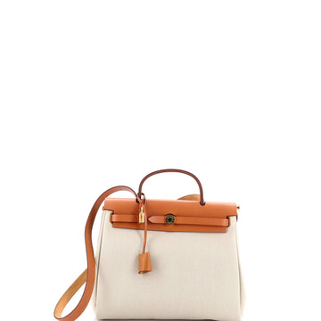 Hermes Herbag Toile and Leather PM