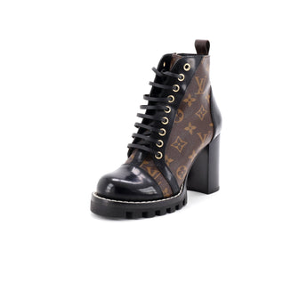 Louis Vuitton Women's Star Trail Ankle Boots Monogram Canvas with Patent