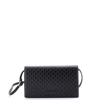 Gucci Wallet on Strap Microguccissima Leather