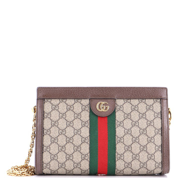 Gucci Ophidia Chain Shoulder Bag GG Coated Canvas Small