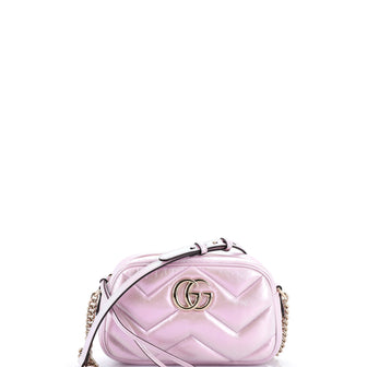 Gucci GG Marmont Shoulder Bag Chevron Iridescent Leather Small