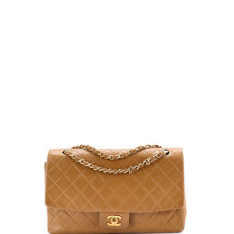 Chanel Vintage CC Chain Flap Bag Quilted Lambskin Large