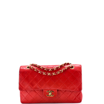 Chanel Vintage Classic Double Flap Bag Quilted Lambskin Medium