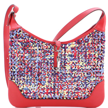 Hermes Trim Duo Bag Printed Silk and Leather 31