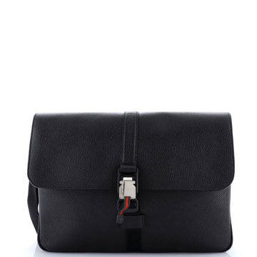 Gucci Web Buckle Wristlet Briefcase Leather