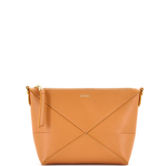 Puzzle Fold Pouch Bag Leather