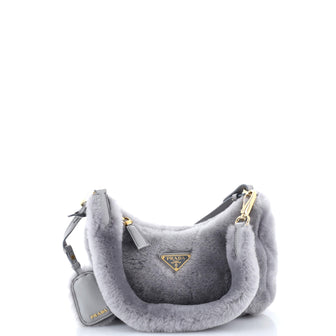 Prada Re-Edition Shoulder Bag Shearling Mini