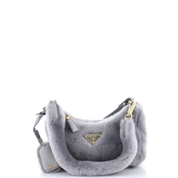Prada Re-Edition Shoulder Bag Shearling Mini