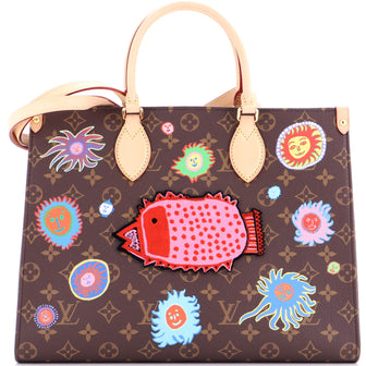 Louis Vuitton OnTheGo Tote Yayoi Kusama Faces Monogram Canvas MM