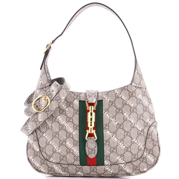 Gucci x Balenciaga The Hacker Project Jackie 1961 Hobo GG Coated Canvas Small