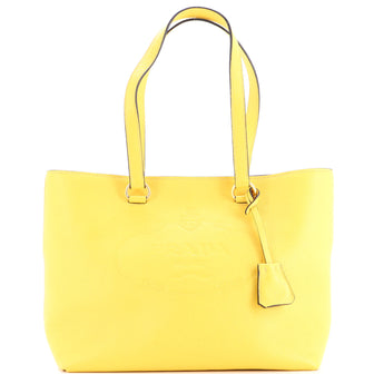 Prada Embossed Logo Open Tote Vitello Daino Medium