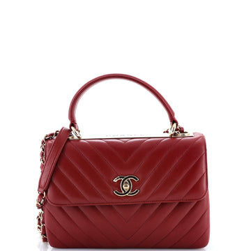 Chanel Trendy CC Top Handle Bag Chevron Lambskin Small