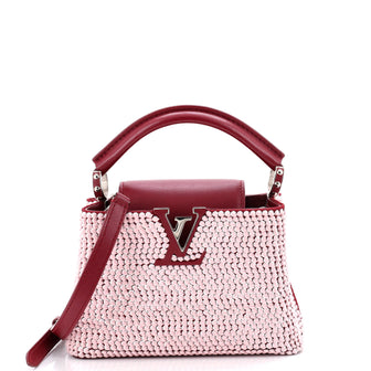 Louis Vuitton Capucines Bag Sequin Embellished Leather Mini