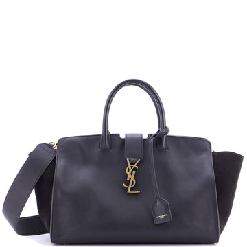 Saint Laurent Monogram Cabas Downtown Leather with Suede Small