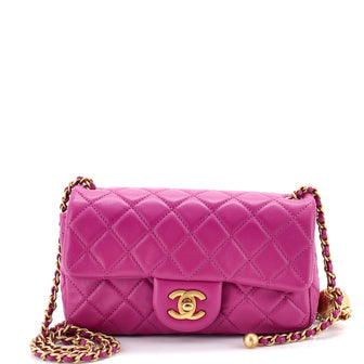 Chanel Pearl Crush Flap Bag Quilted Lambskin Mini