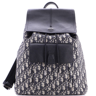 Christian Dior Motion Backpack Oblique Canvas with Leather Medium