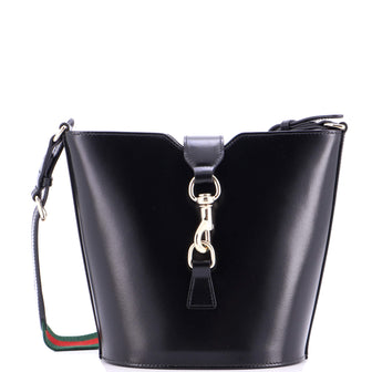 Gucci Jackie Web Bucket Bag Leather