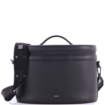 Christian Dior Homme Convertible Top Handle Dog Vanity Bag Leather