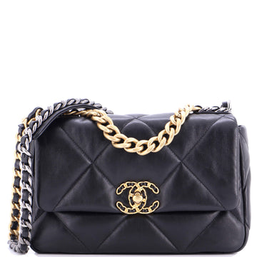 Chanel 19 Flap Bag Quilted Shiny Crumpled Calfskin Medium