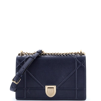 Christian Dior Diorama Flap Bag Grained Calfskin Medium