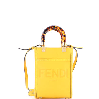 Fendi Sunshine Shopper Tote Leather Mini