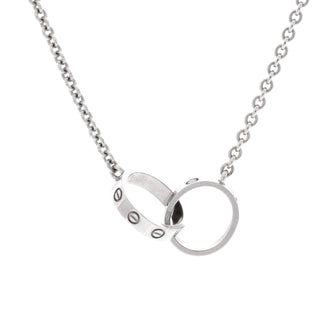 Cartier Love Interlocking Necklace 18K White Gold
